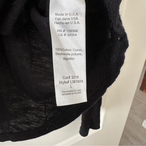 Free People Black Long Sleeve T-Shirt | Size: Large - Picture 5 of 7